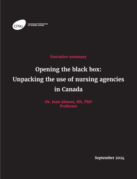 Opening the black box: Unpacking the use of nursing agencies in Canada ...